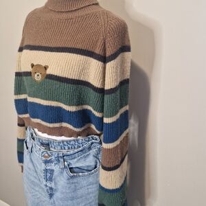 Striped Brown and Blue Sweater